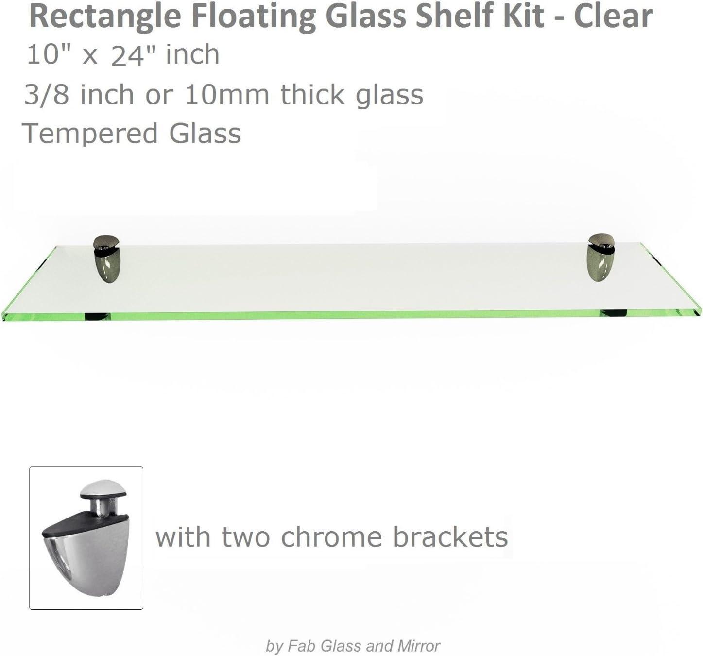 Glass Accent Shelf with Adjustable Shelves