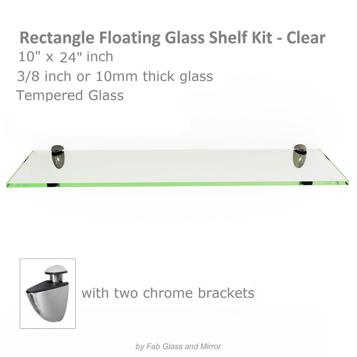 Latitude Run® Glass Accent Shelf with Adjustable Shelves