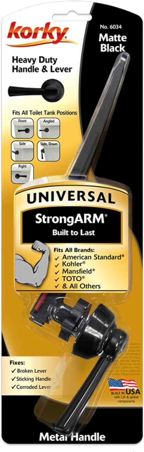 Korky 4001235 Strongram Flush Lever Black Matte Metal for Universal