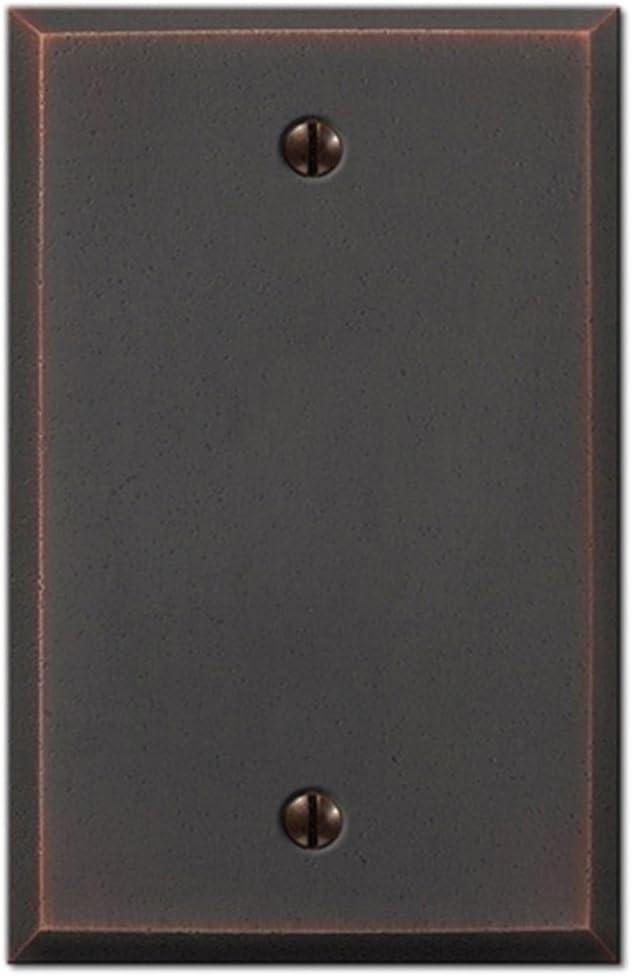 Amerelle 68BDB Manhattan Wallplate, 1 Blank, Cast Metal, Aged Bronze, 1-Pack