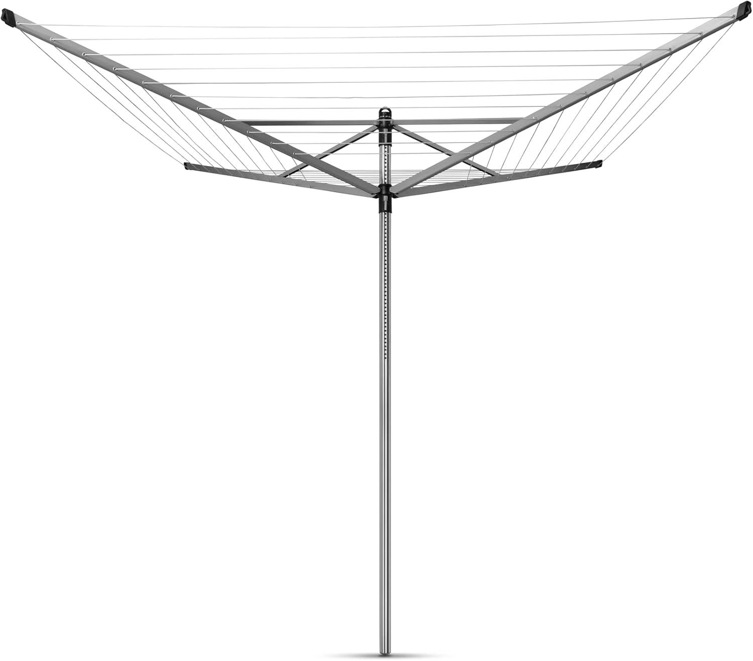 Brabantia Brabantia Lift-O-Matic Outdoor Clothesline 197 Feet (60m) of Drying Space, with Metal Ground Spike and Protective Cover