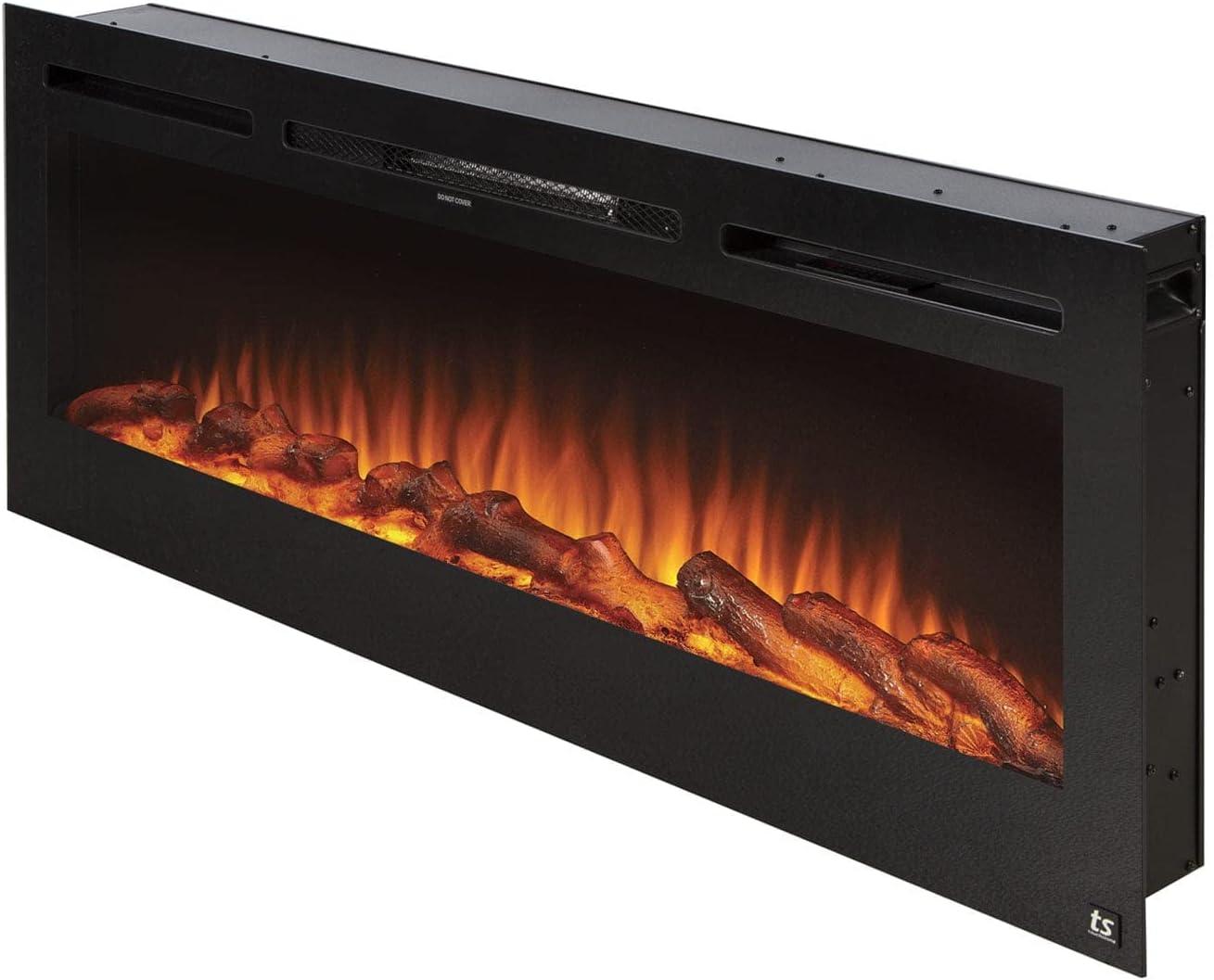 Touchstone The Sideline Electric Fireplace for Recessed or Wall Mount Installation