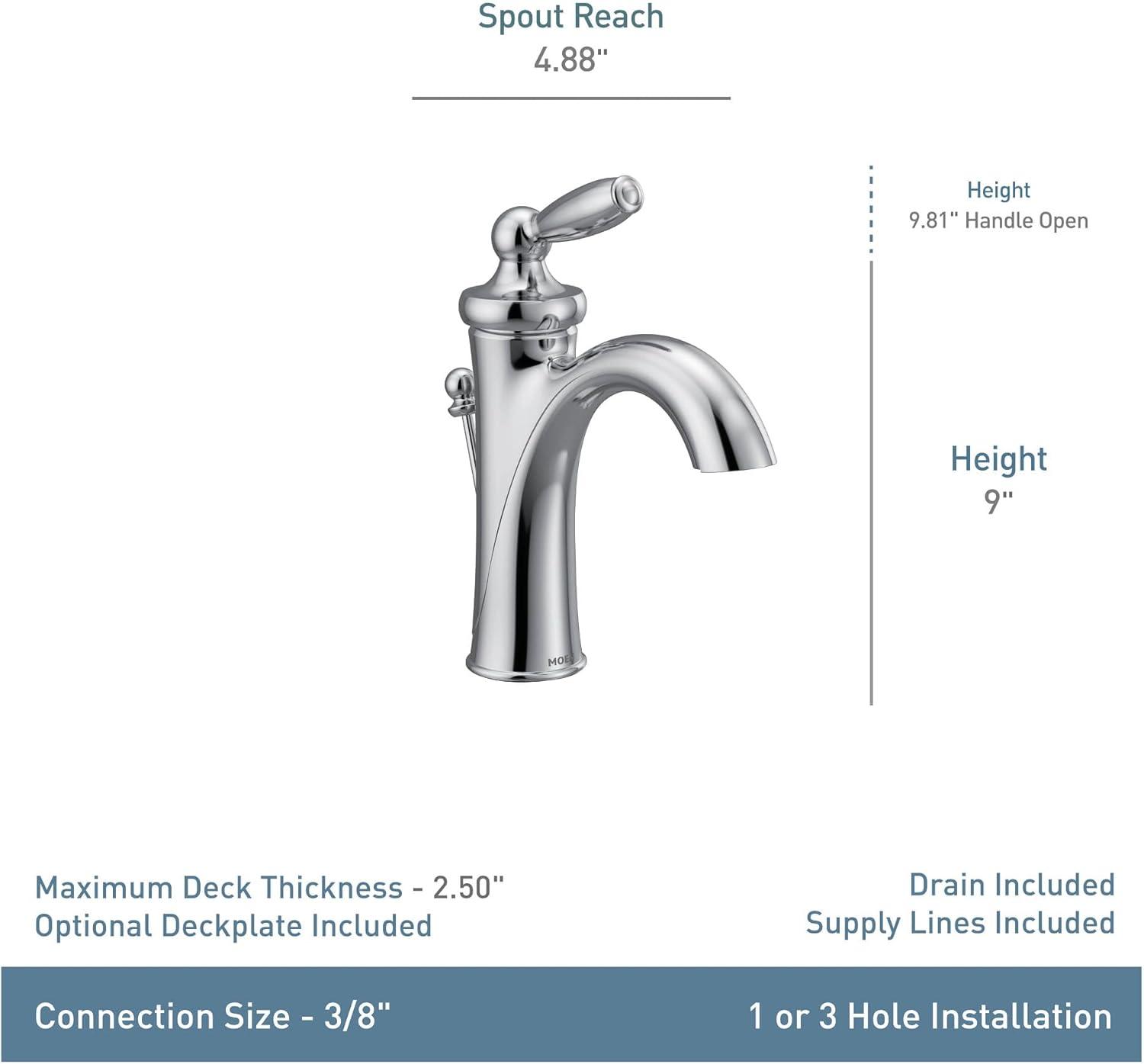 Brantford Single Hole Bathroom Faucet with Drain Assembly