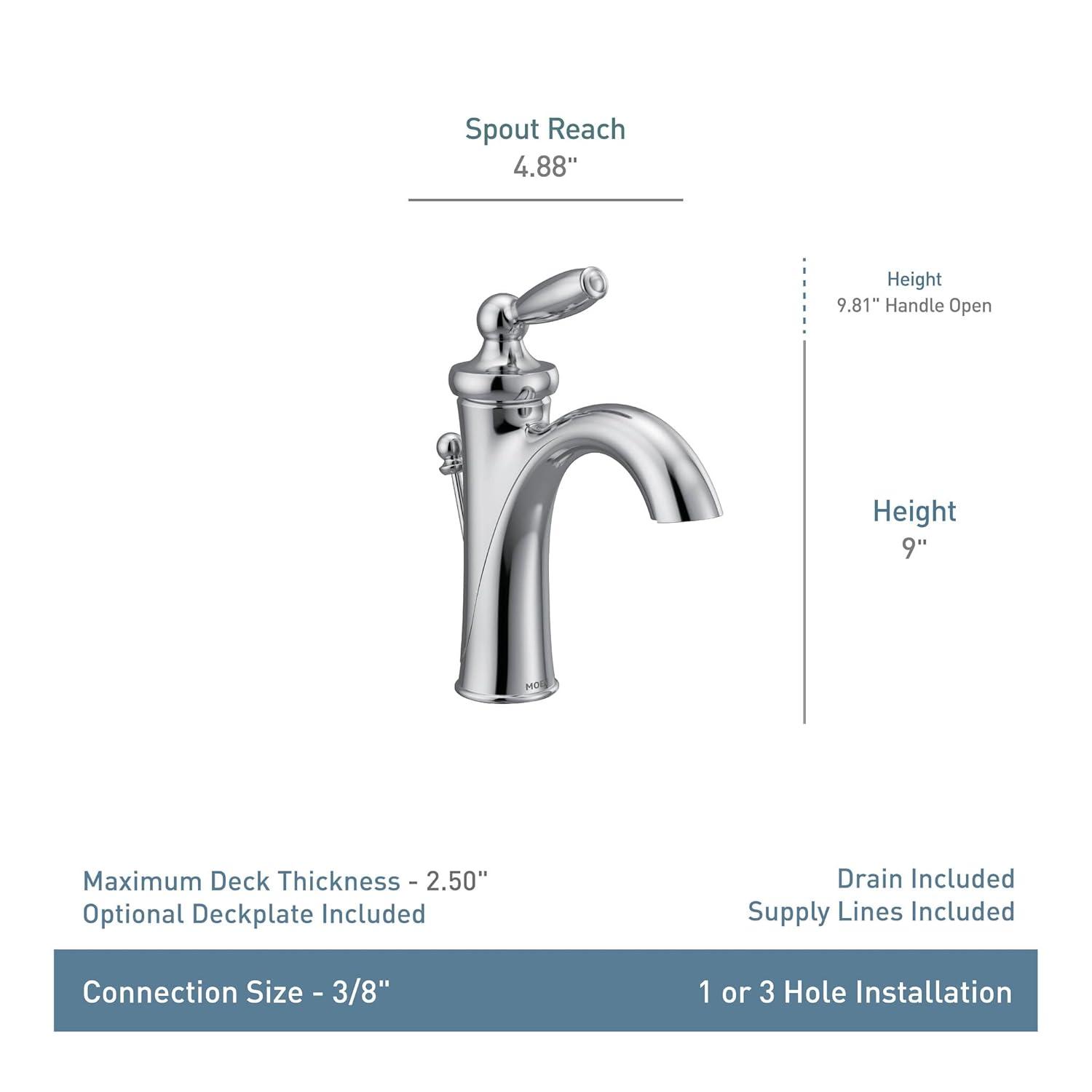 Brantford Single Hole Bathroom Faucet with Drain Assembly
