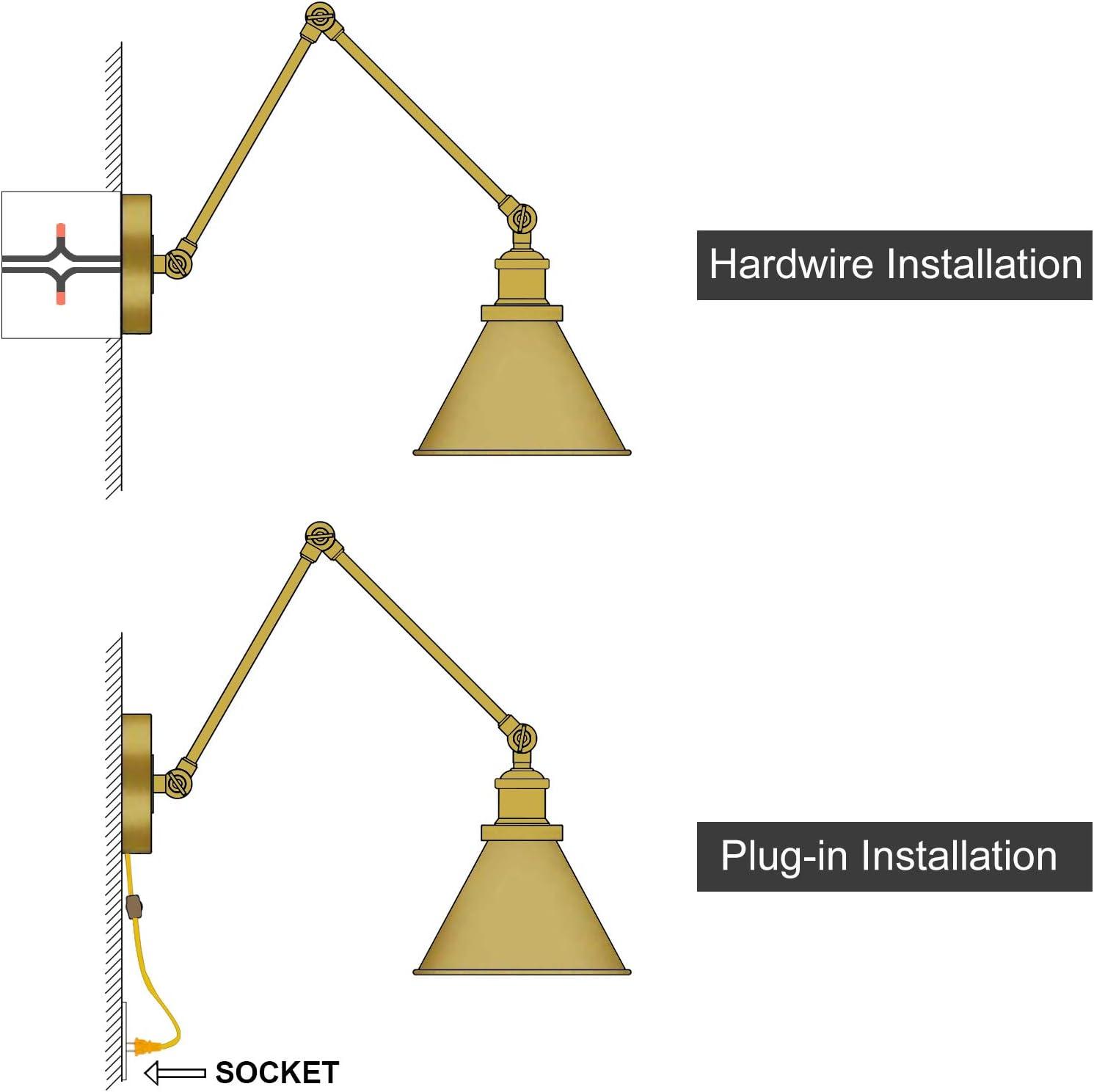 LNC 1-Light Gold Modern/Contemporary Wall Sconce