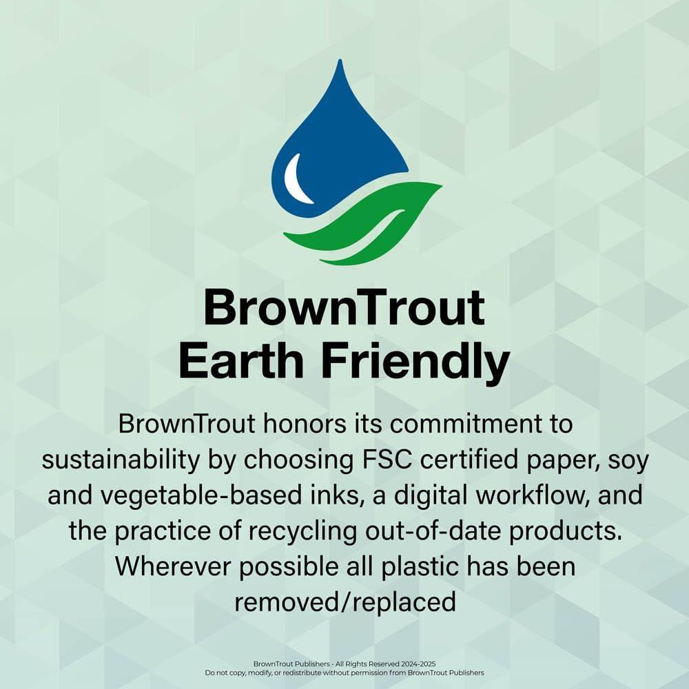 Tractors | 2025 12x24" (Hanging) Wall Calendar | Plastic-Free | BrownTrout