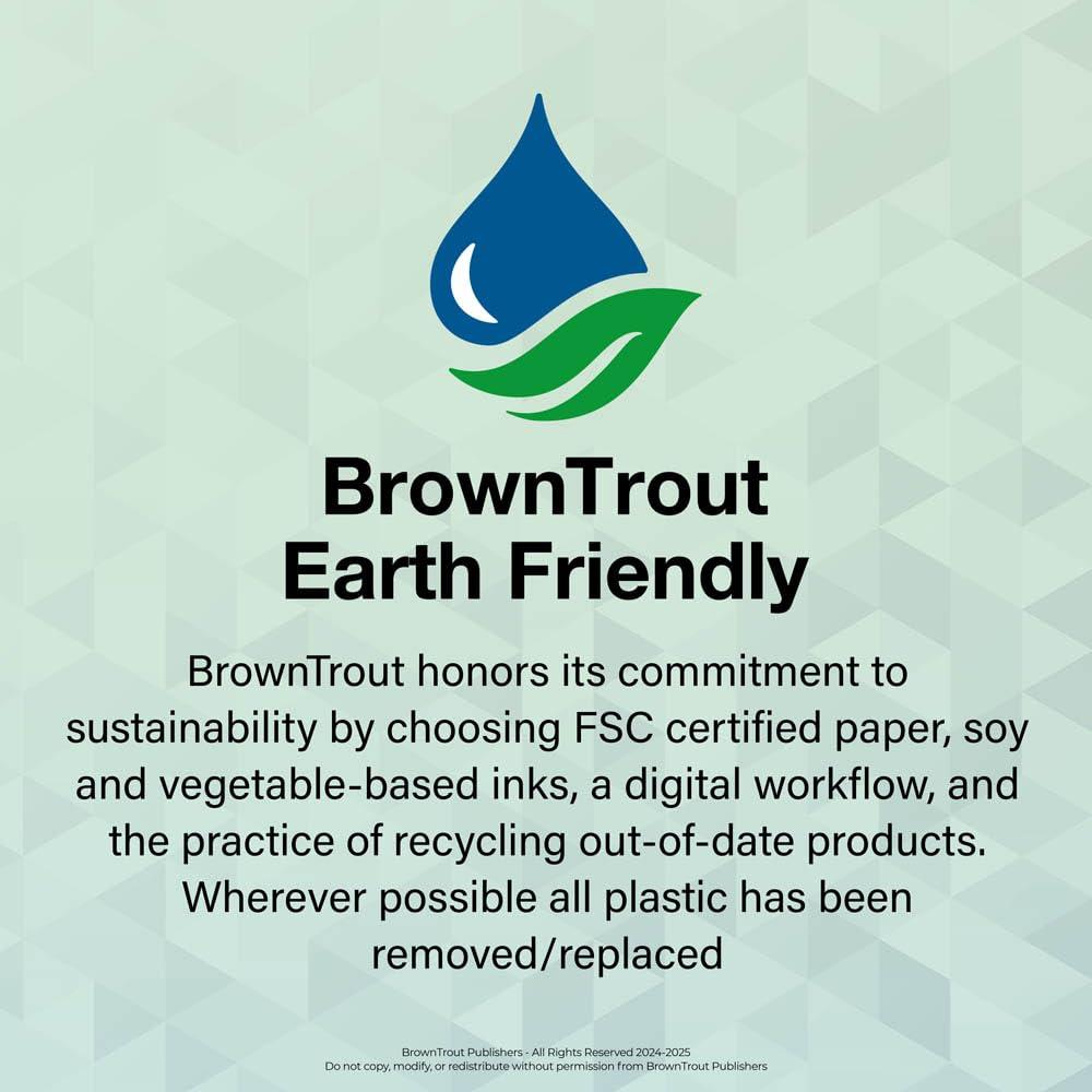 Tractors | 2025 12x24" (Hanging) Wall Calendar | Plastic-Free | BrownTrout