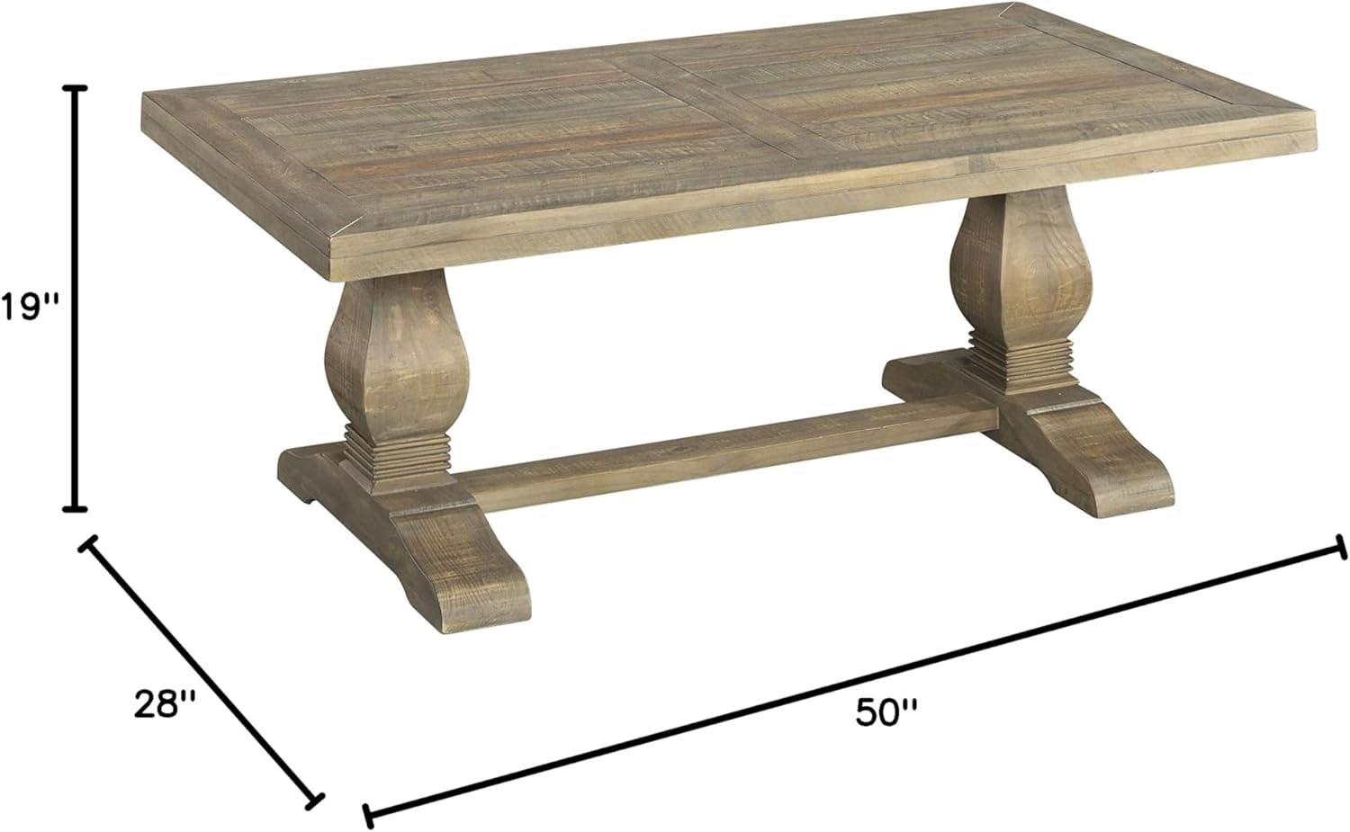 Martin Svensson Home Napa Pedestal Coffee Table, Reclaimed Natural