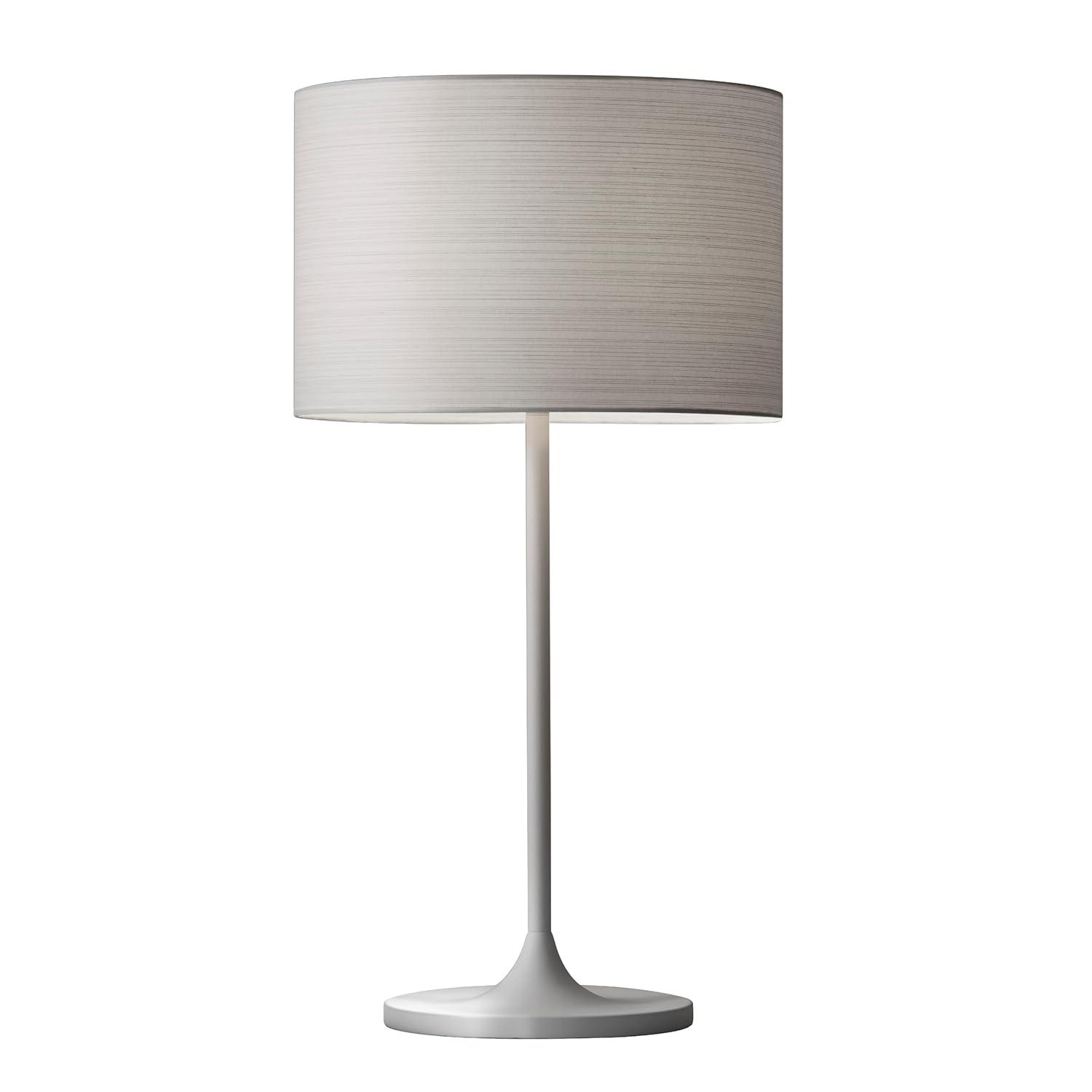 22.5" Oslo Collection Table Lamp White - Adesso: Scandinavian Design, Metal Base, Japanese Paper Shade