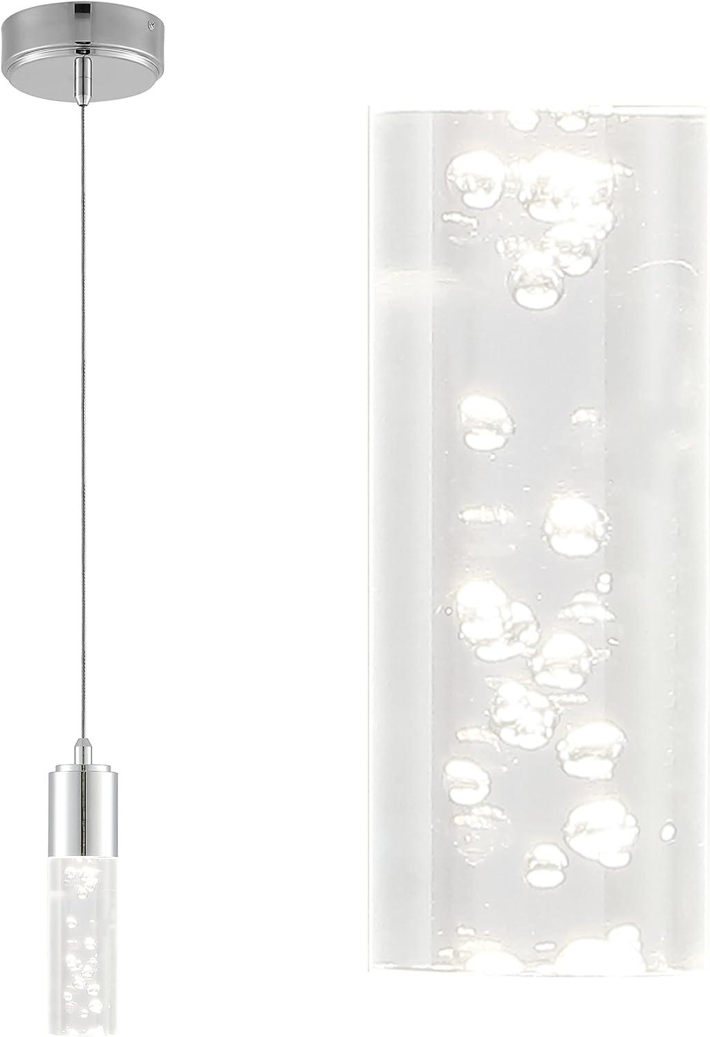 Bolha 4.75" Chrome Acrylic LED Pendant Light