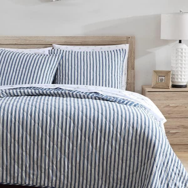 Willow Way Ticking Stripe Quilt & Sham Set - Stone Cottage