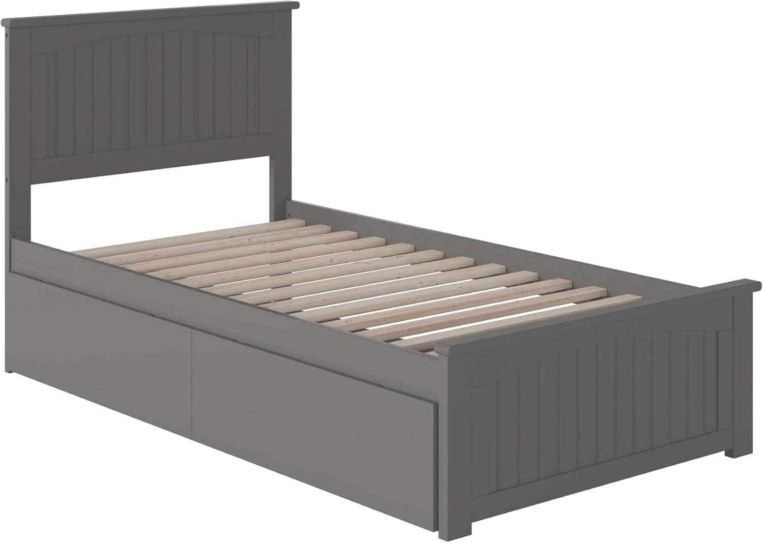AFI Nantucket Twin Wood Platform Bed with Matching Footboard and Storage Drawers, Espresso
