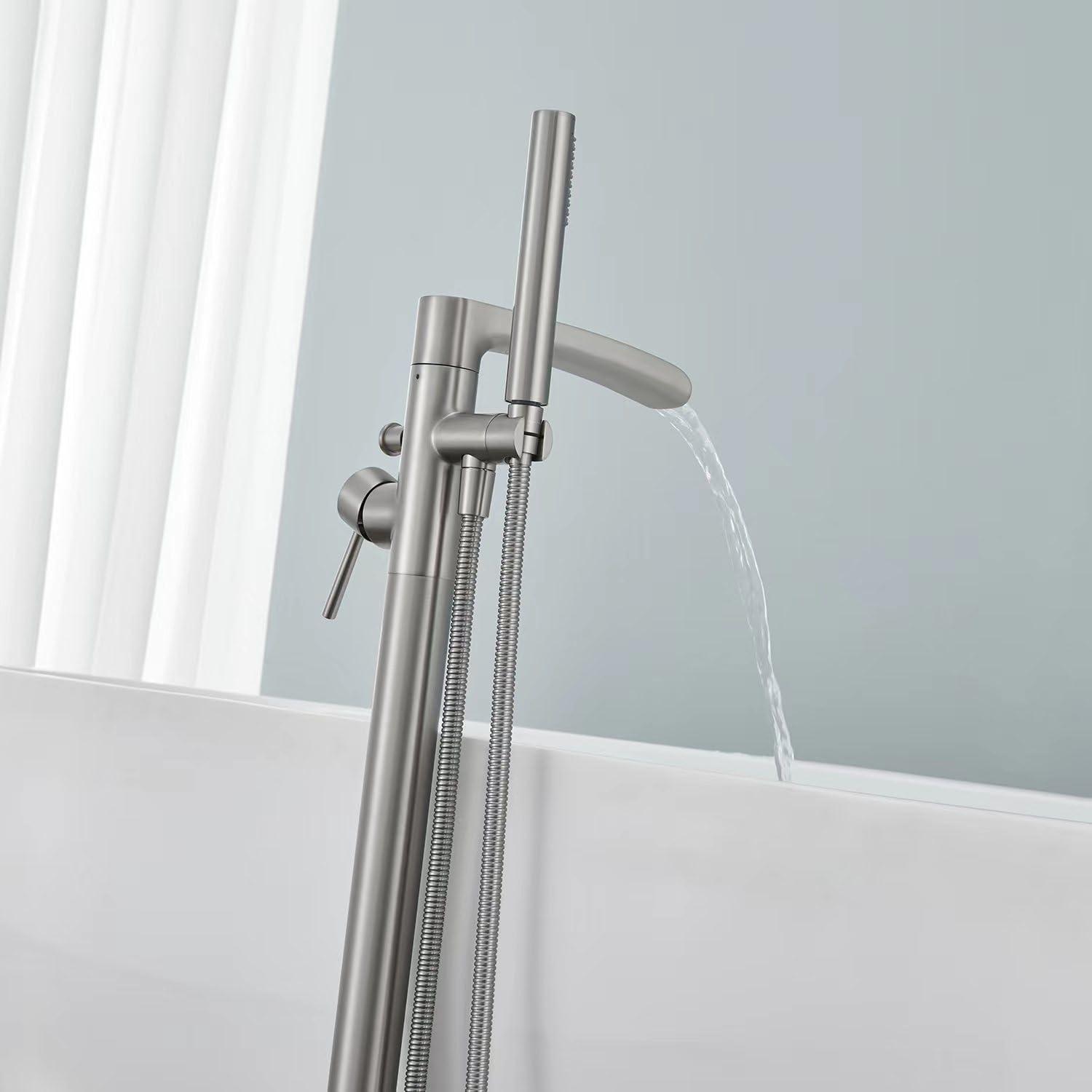 KPAIDA Floor Tub Filler with Diverter BTF54FS014NS