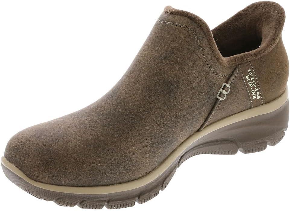 Chocolate Faux Leather Slip-On Clogs with Fur Lining