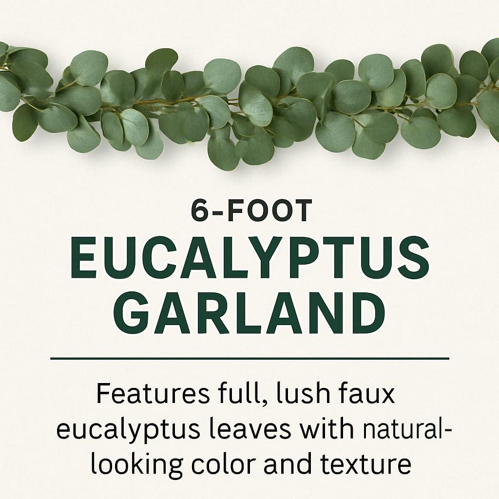 Valdes 72'' in. Faux Eucalyptus Garland