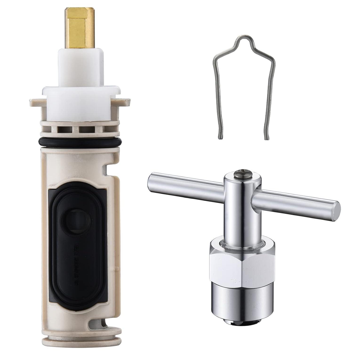 1222 Replacement Cartridge with Moen 104421 Cartridge Puller Removal Tool Retainer Clip Compatible with Moen One-Hanlde Posi Temp 1222B Shower Bathtub Faucet (1222 cartridge +104421 cartridge puller)