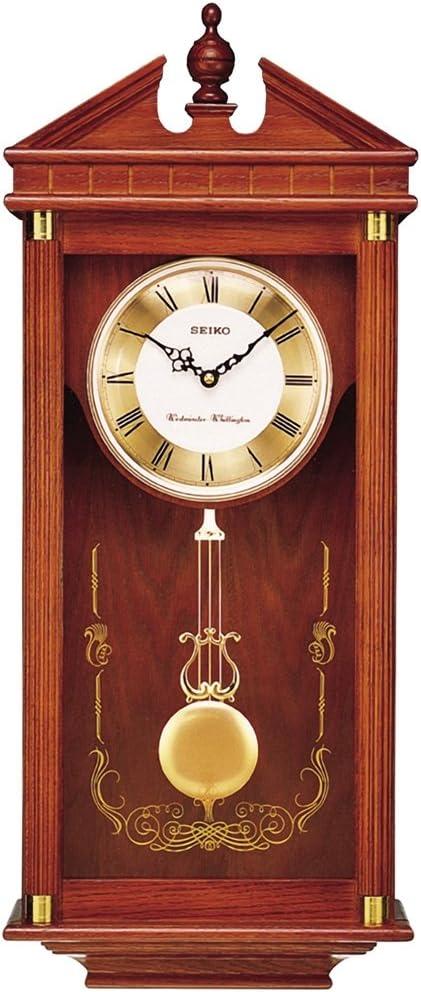 Seiko Regal Oak Wall Clock with Pendulum