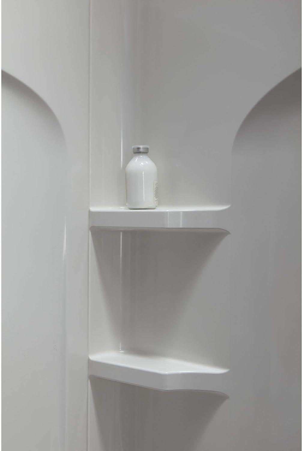 Ensemble 32 in. x 60 in. x 74 in. Bath and Shower Kit with Right-Hand Drain in White