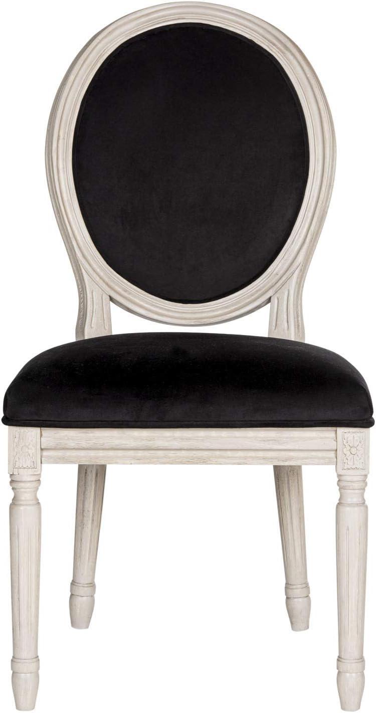 Holloway 19''H French Brasserie Oval Side Chair (Set of 2) - Navy/Cream - Safavieh