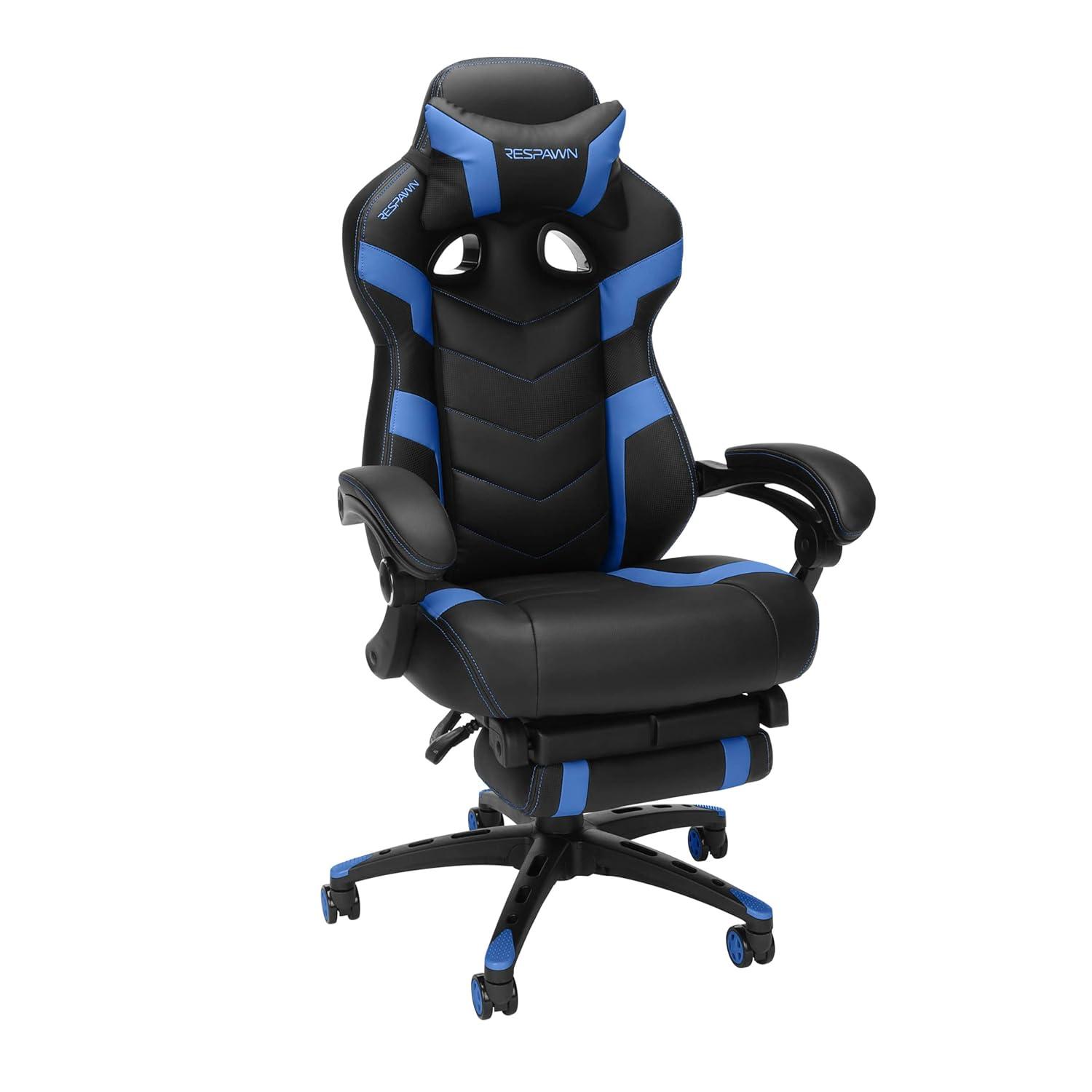 Respawn RESPAWN 110 Pro Gaming Chair - Gaming Chair with Footrest, Reclining Gaming Chair, Video Gaming Computer Desk Chair, Adjustable Desk Chair, Gaming Chairs For Adults With Headrest Pillow