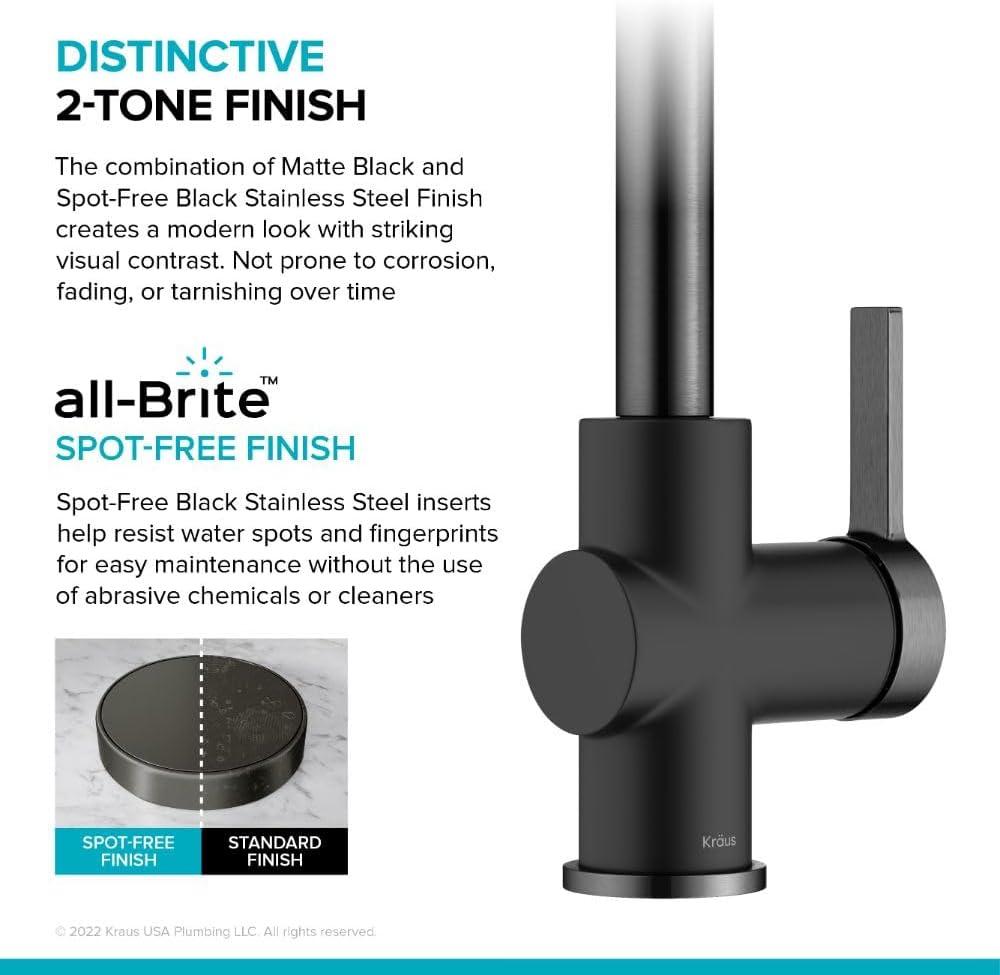 KRAUS Britt Commercial Style Single Handle Pull Down Kitchen Faucet