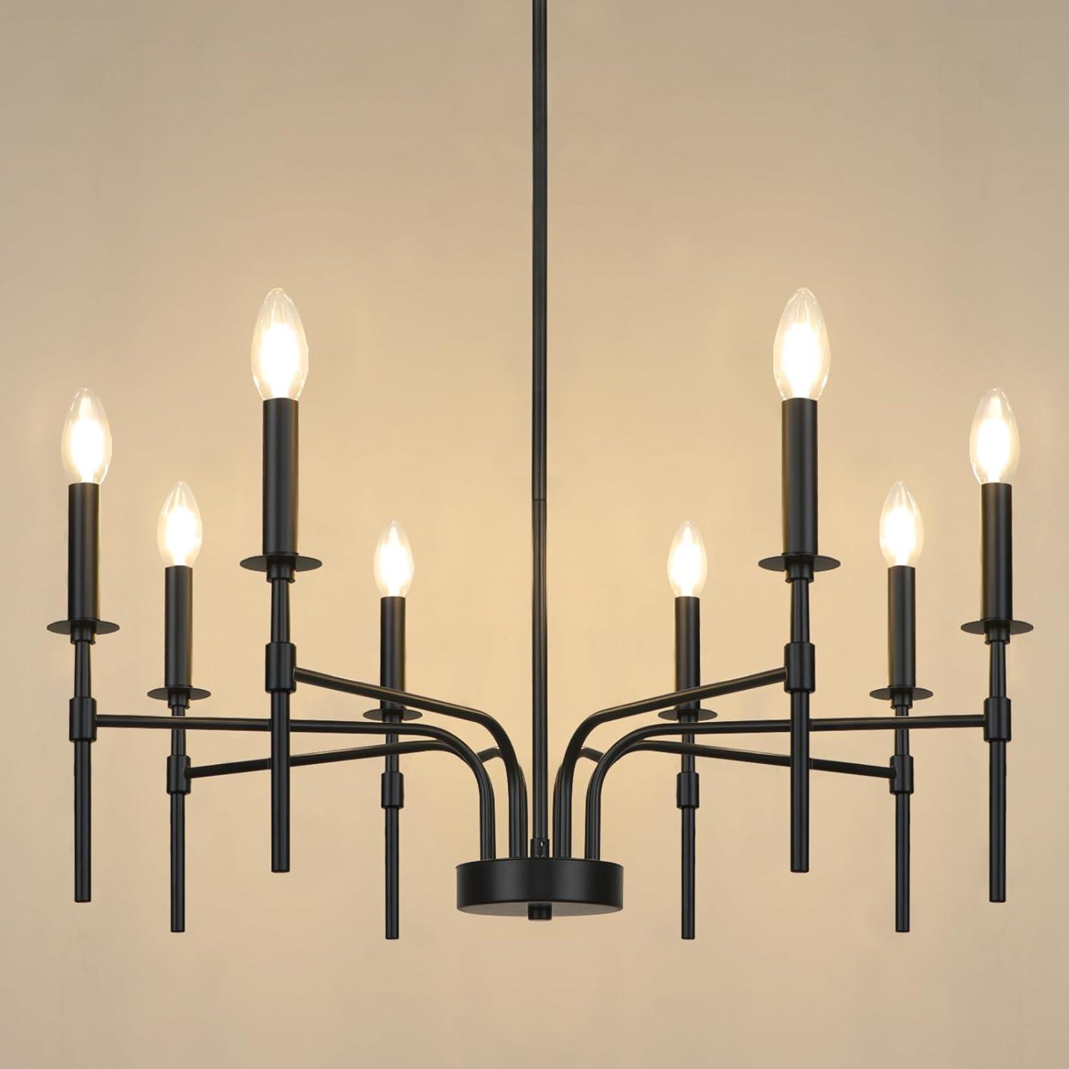 Trudeau 8-Light Modern Dining Room Candle Chandelier Light Fixture