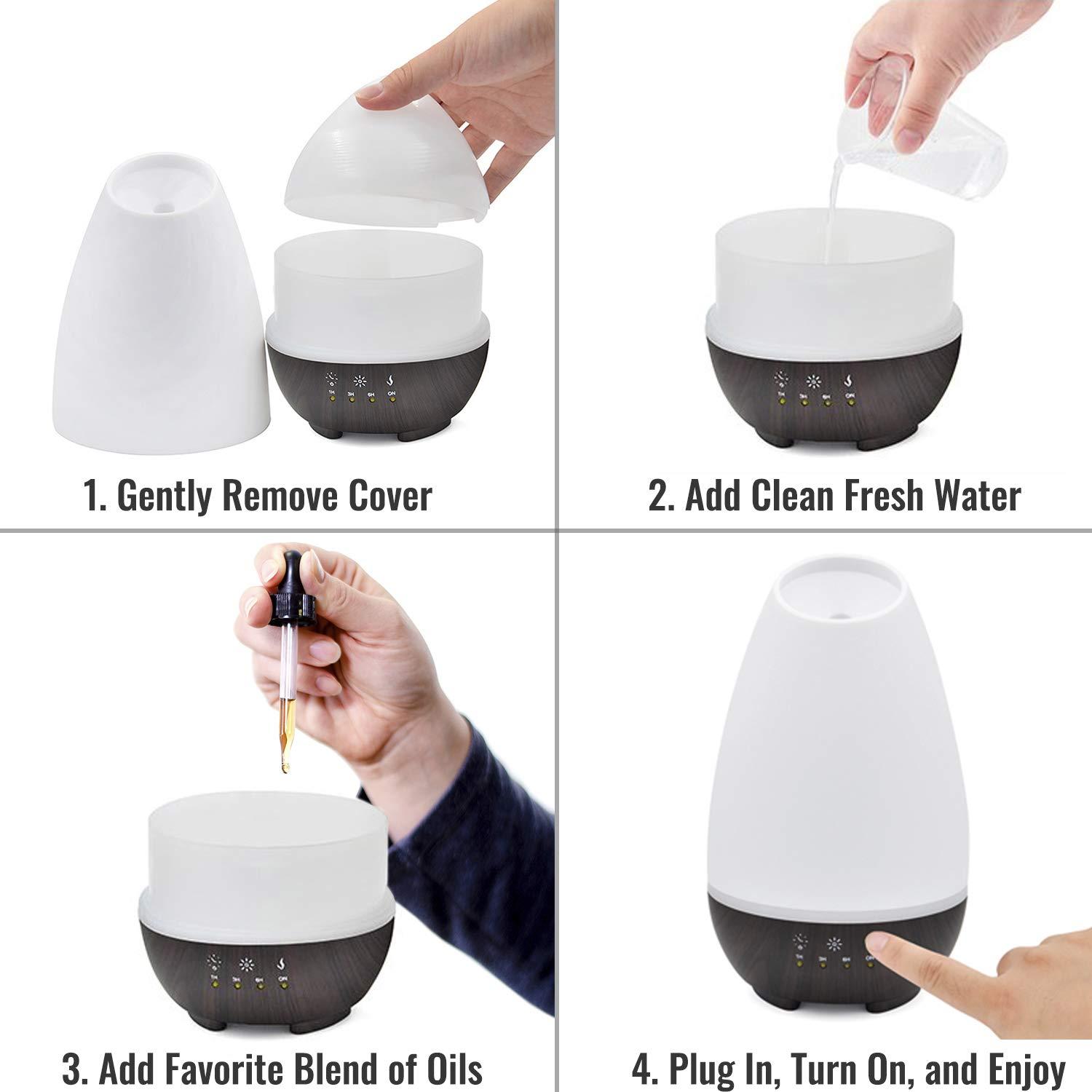 H+S - 500mL Essential Oil Aroma Diffuser, White