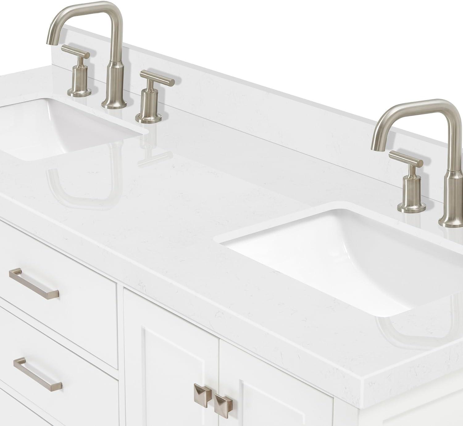 Ariel A055swqovo Cambridge 55" Free Standing Single Basin Vanity Set - White