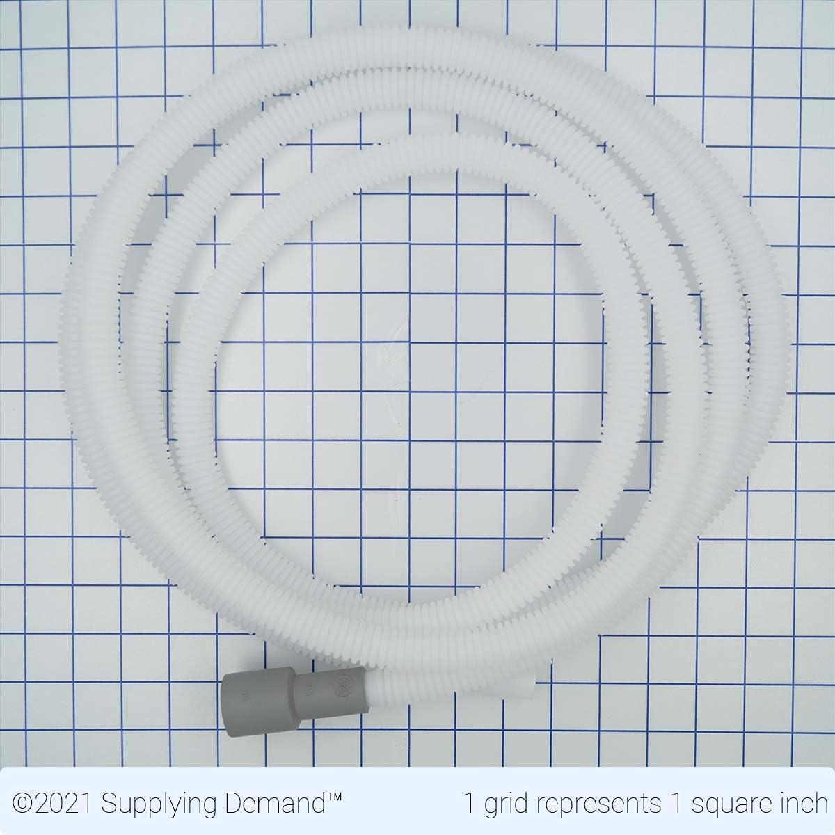 Universal White Dishwasher Drain Hose Extension, 6 Feet