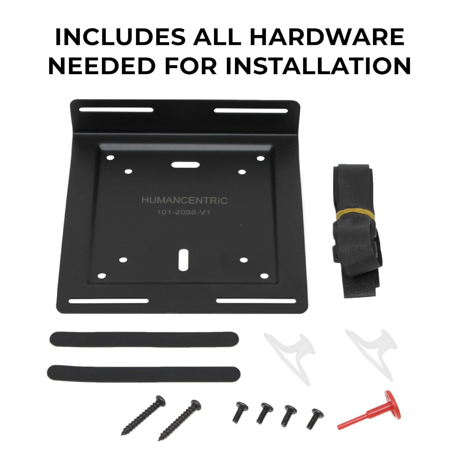 HumanCentric Universal Wall and VESA Mount, Adjustable Strap for Small Computers, UPS Units, Cable Boxes, Modems and Other Electronic Devices, Mounts on The Wall or Back of a Computer Monitor
