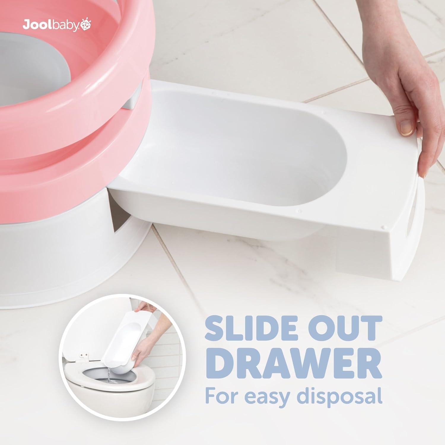 Jool Baby Potty Chair for Toddler Toilet Training - Splash Guard & Back Support (Pink)