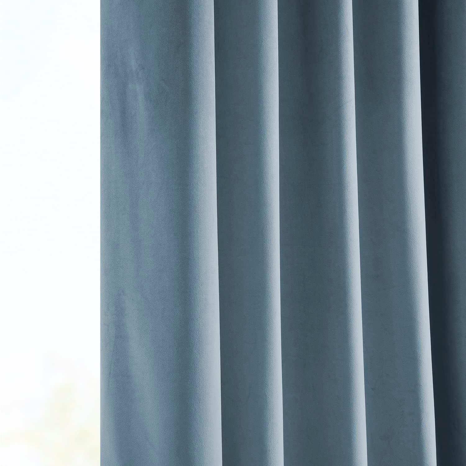 AllModern Loria Plush Velvet 100% Blackout Curtains For Bedroom, Living Room - Single Panel