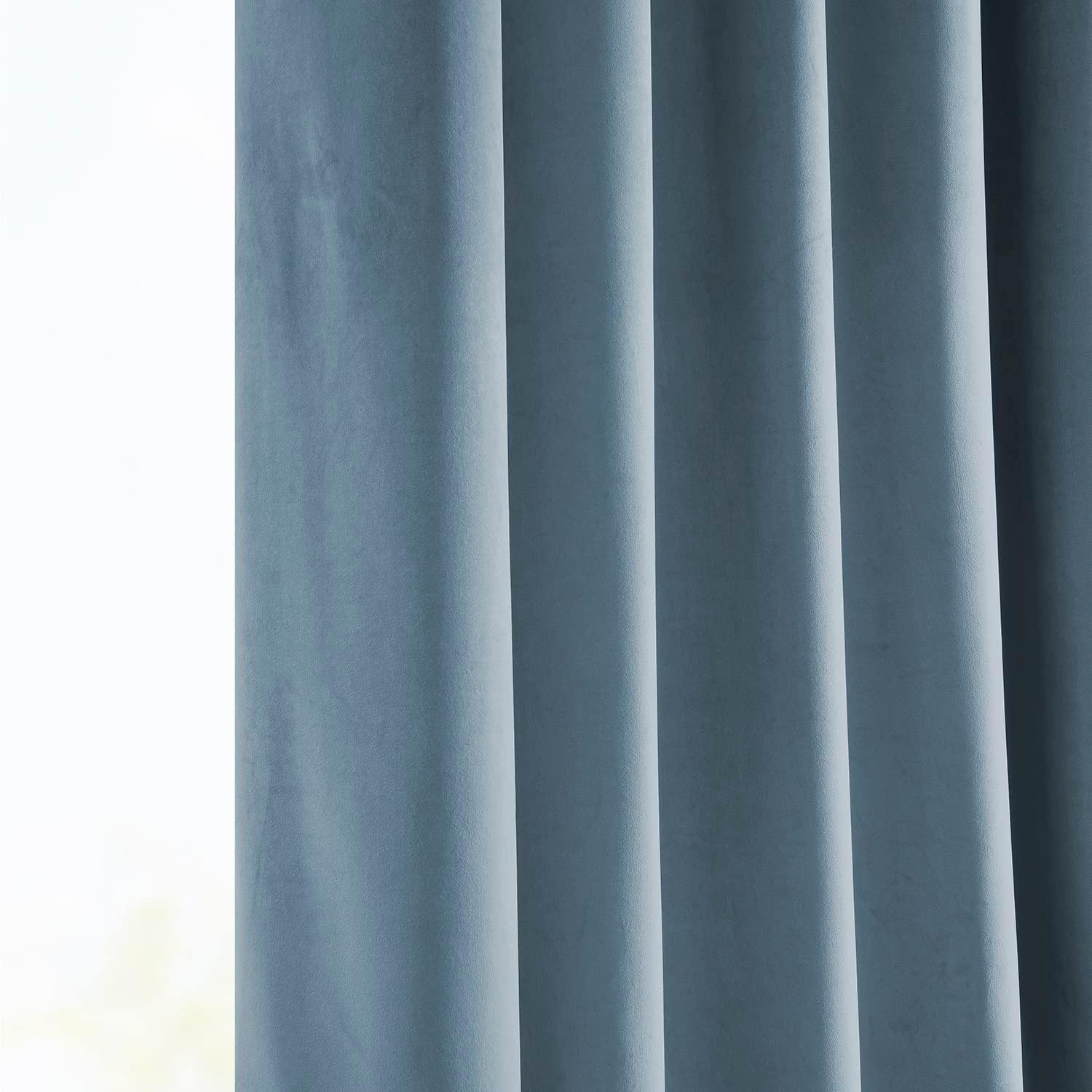 AllModern Loria Plush Velvet 100% Blackout Curtains For Bedroom, Living Room - Single Panel