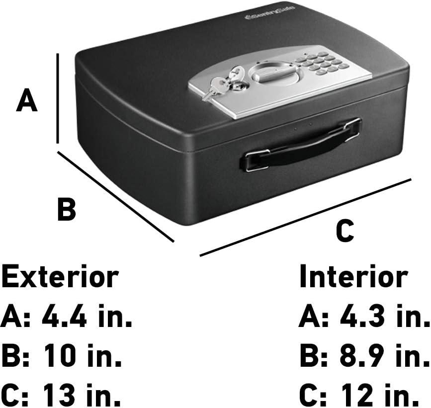 Small Black Steel Portable Safe with Digital Keypad Lock