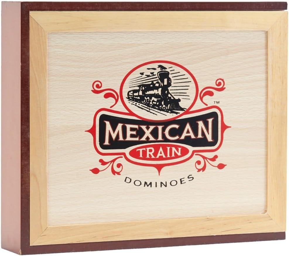 Mexican Train Domino Set with Wooden Collector Box