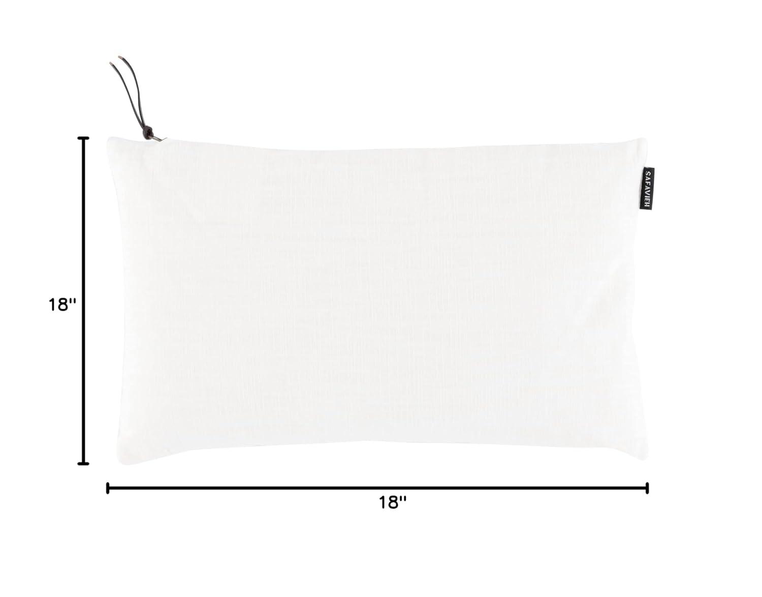 SAFAVIEH Idalena Solid Pillow, 18" x 18", White