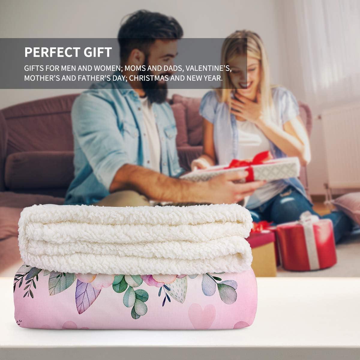 Jekeno Rainbow Sherpa Blanket Colors Smooth Soft Blanket for Sofa Chair Bed Office Travelling Camping for Kids Adults 50"x60"
