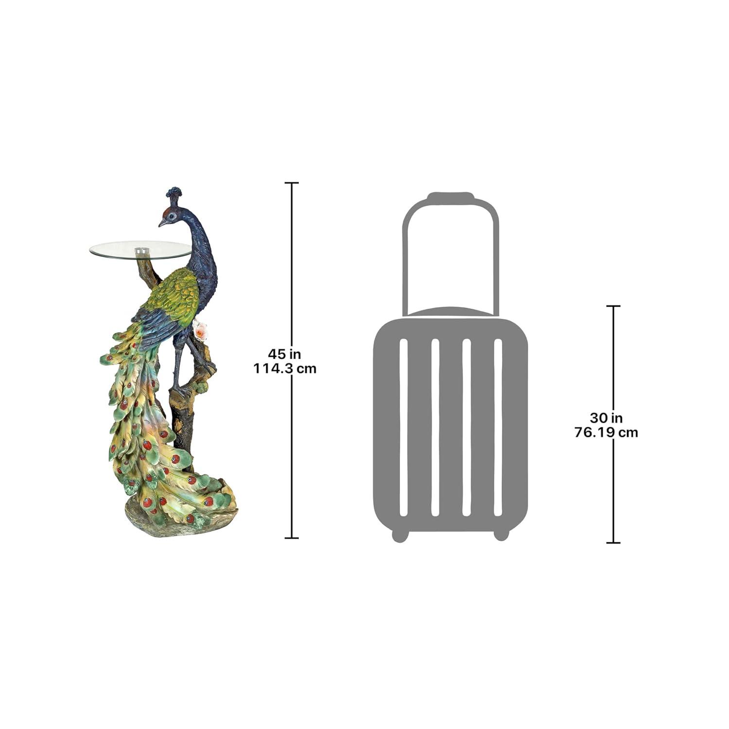 Design Toscano Peacock's Perch Sculptural End Table