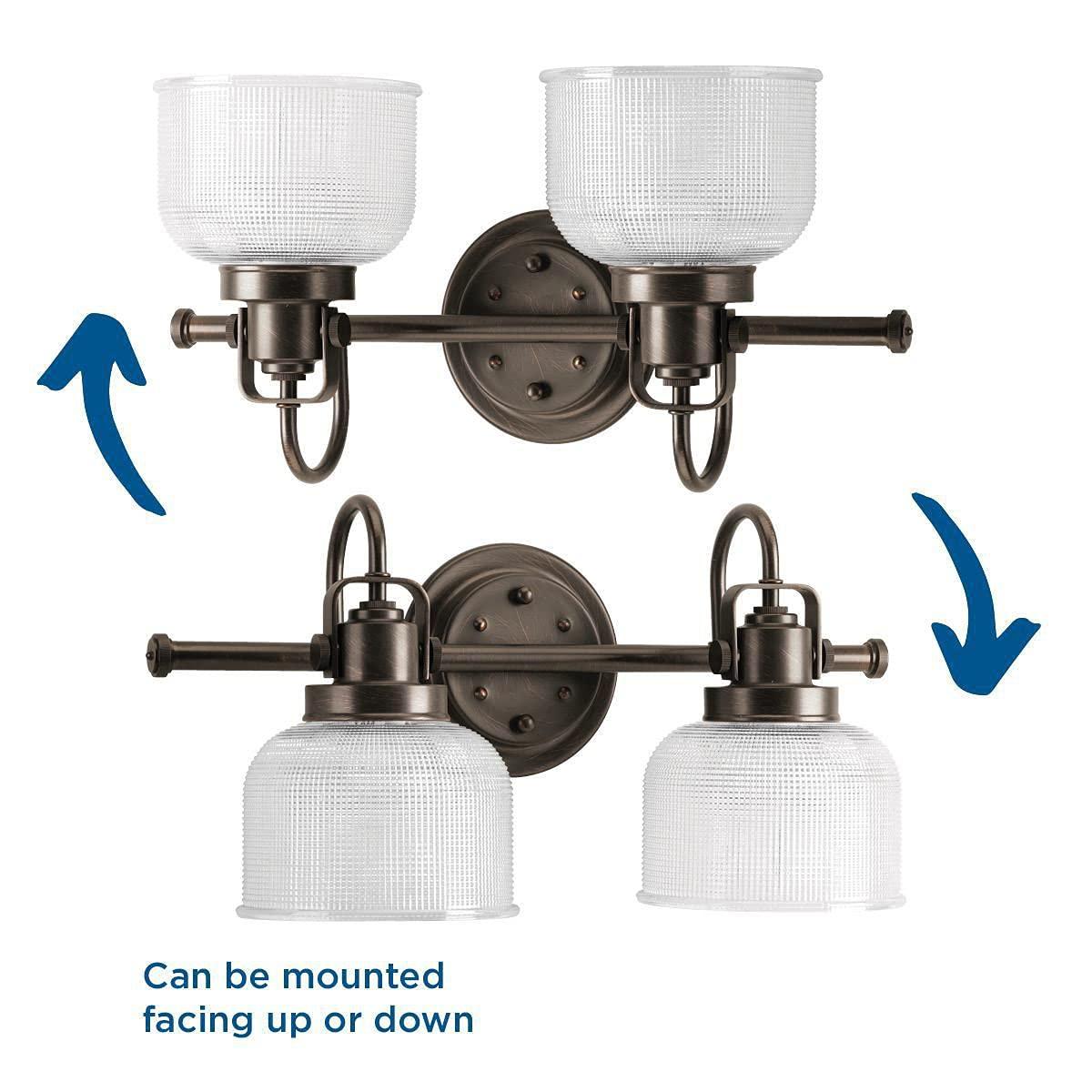 Rosser 2 Light Transparent Dimmable Vanity Light