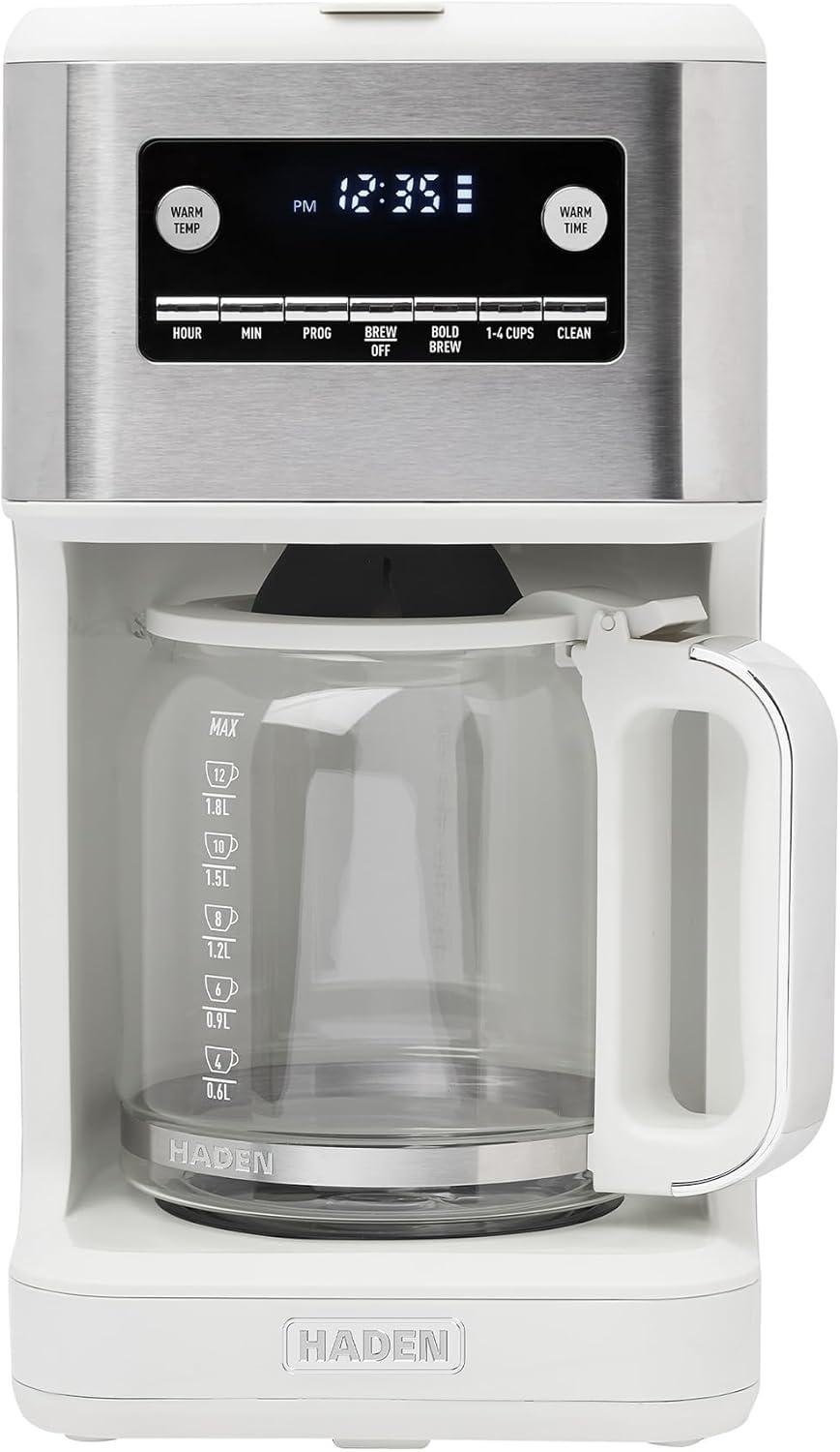 HADEN Generous Brew White 14-Cup Drip Coffee Maker