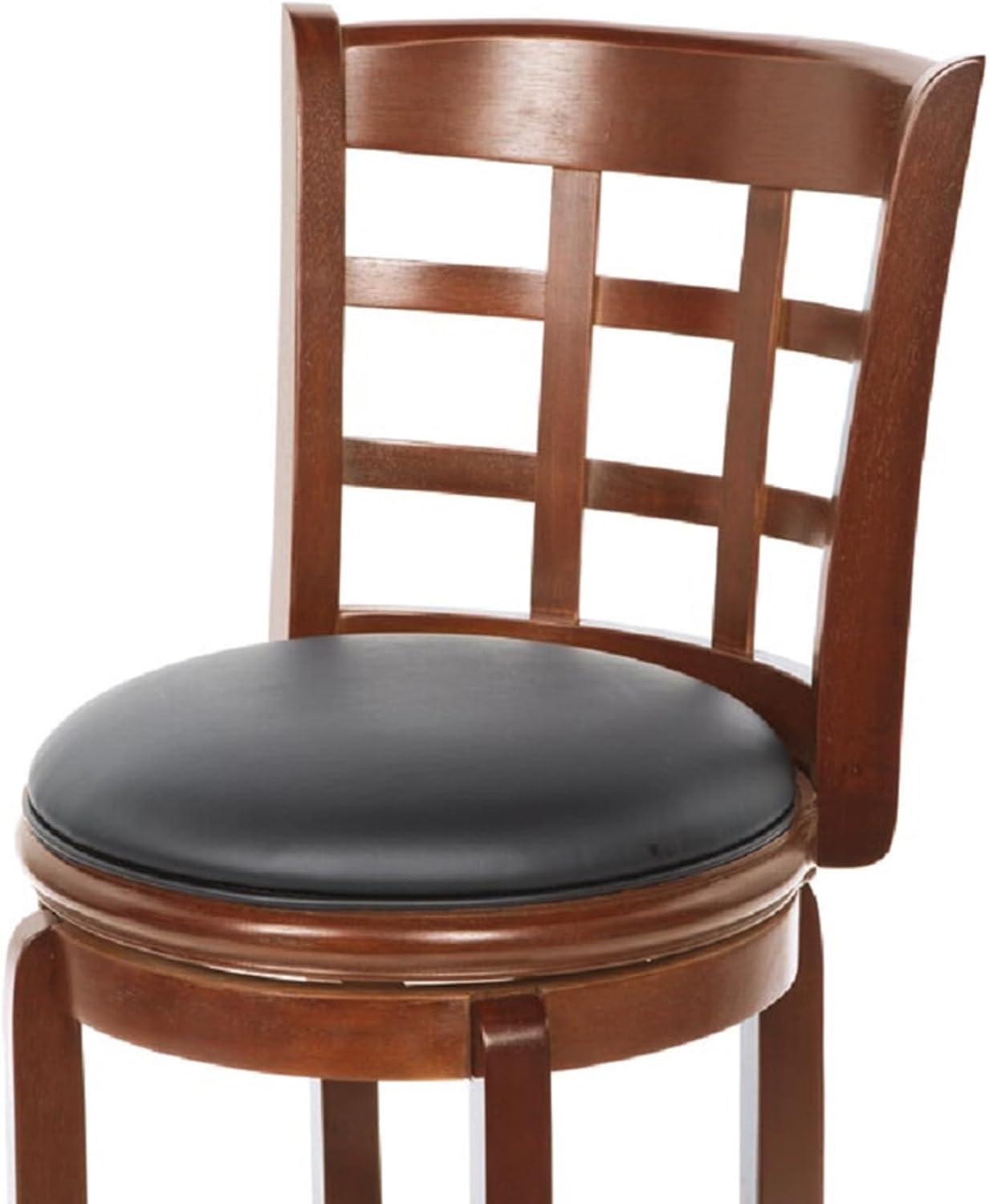 29" Kyoto Wood Composite Barstool Cherry - Boraam: Rubberwood Frame, Faux Leather, High-Density Foam