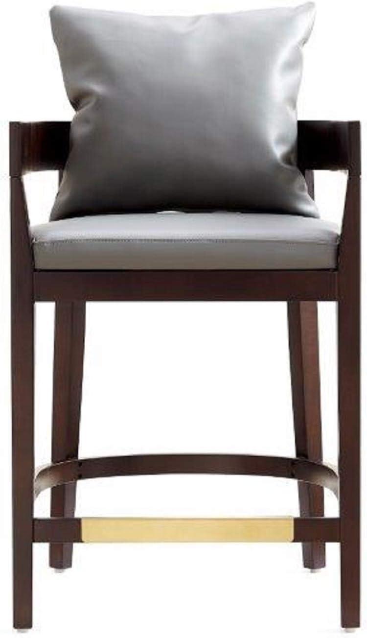 Ritz Beech Wood Counter Height Barstool Gray - Manhattan Comfort