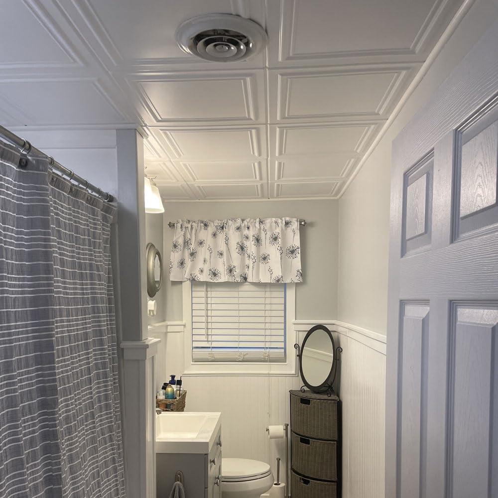 A La Maison Ceilings Line Art 1.6 ft. x 1.6 ft. Polystyrene Glue-up Ceiling Tile (Set of 96)