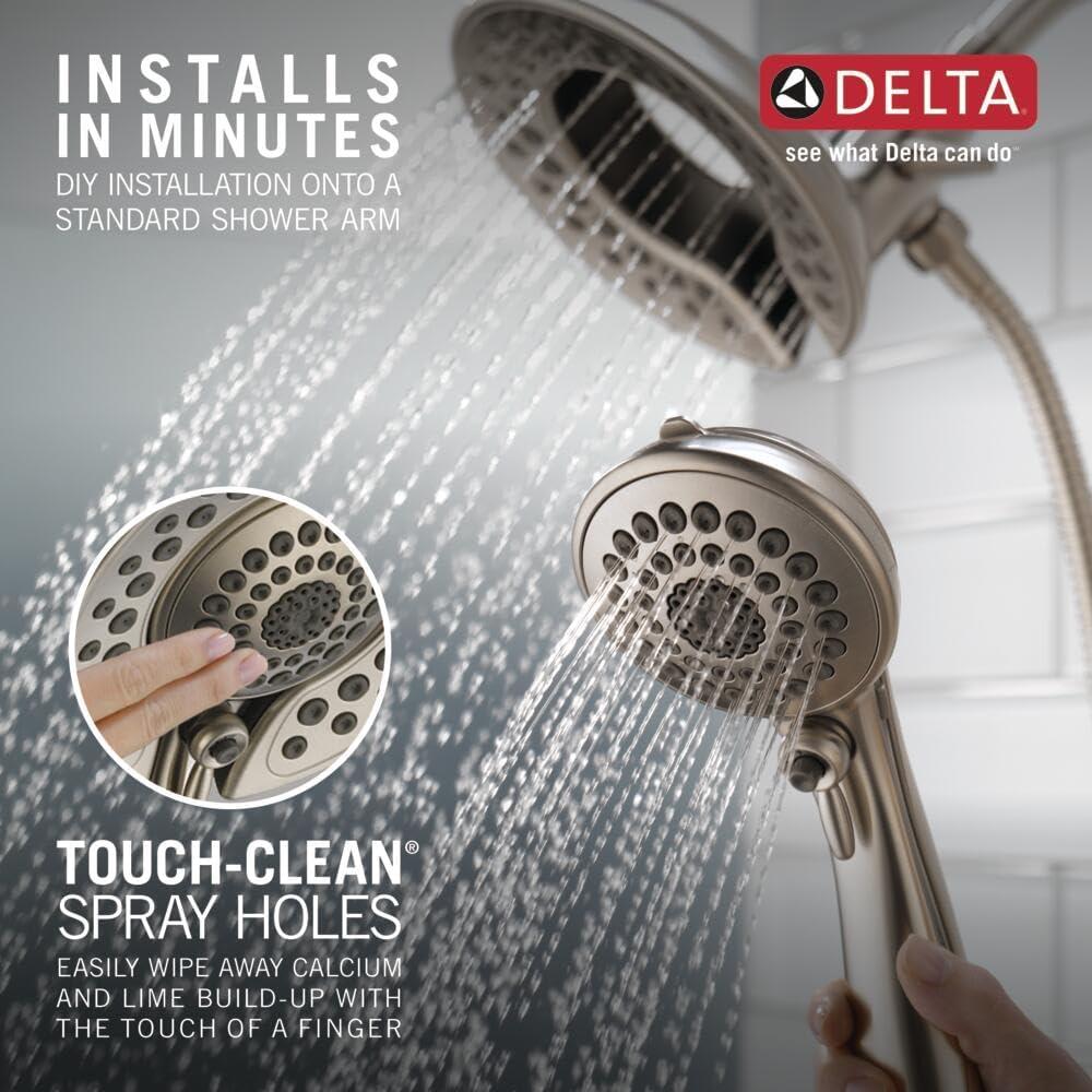 Stainless Steel Dual Handheld Multi-Head Shower System