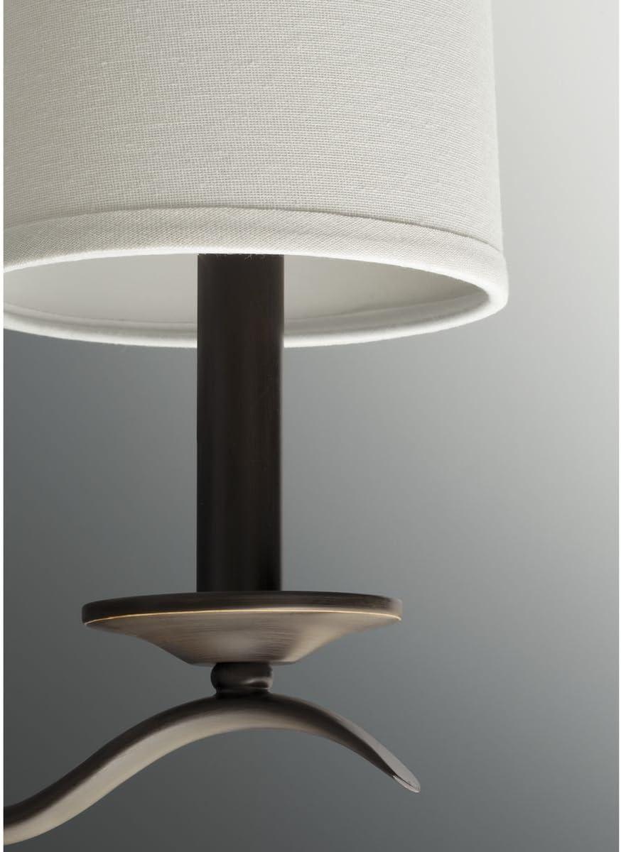 Progress Lighting, Inspire Collection, 1-Light Mini-Pendant, Brushed Nickel, Off-White Linen Fabric Shade