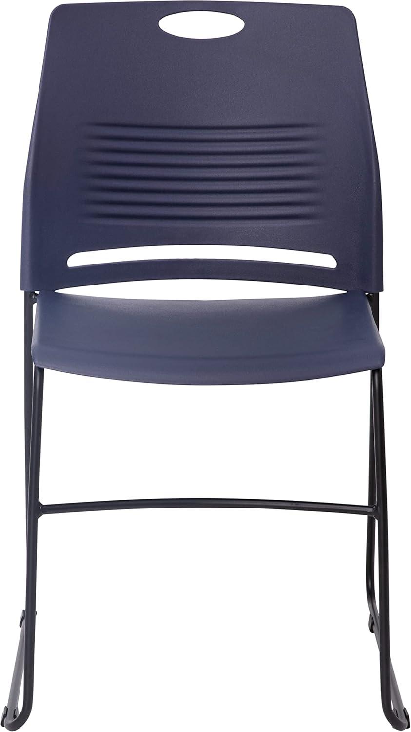 Flash Furniture Hercules Series Commercial Grade 660 LB. Capacity Plastic Stack Chair with Steel Sled Base