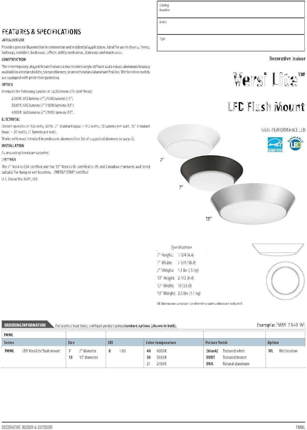 Versi Acrylic Flush Mount