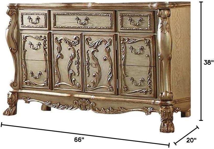 Acme Furniture Dresden Dresser Gold Patina/Bone