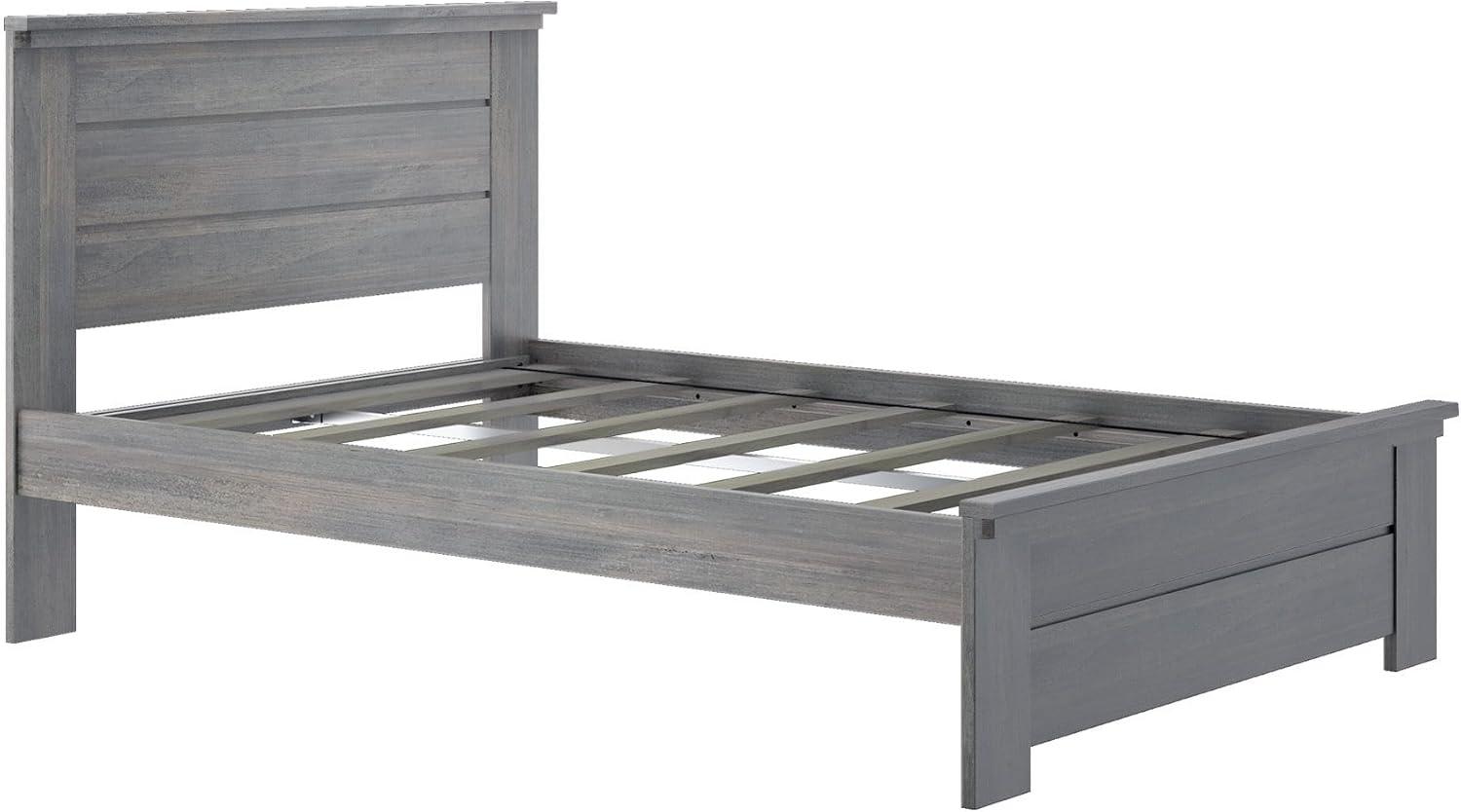 Plank+Beam Farmhouse Full Size Bed Frame with Headboard, Solid Wood Platform Bed