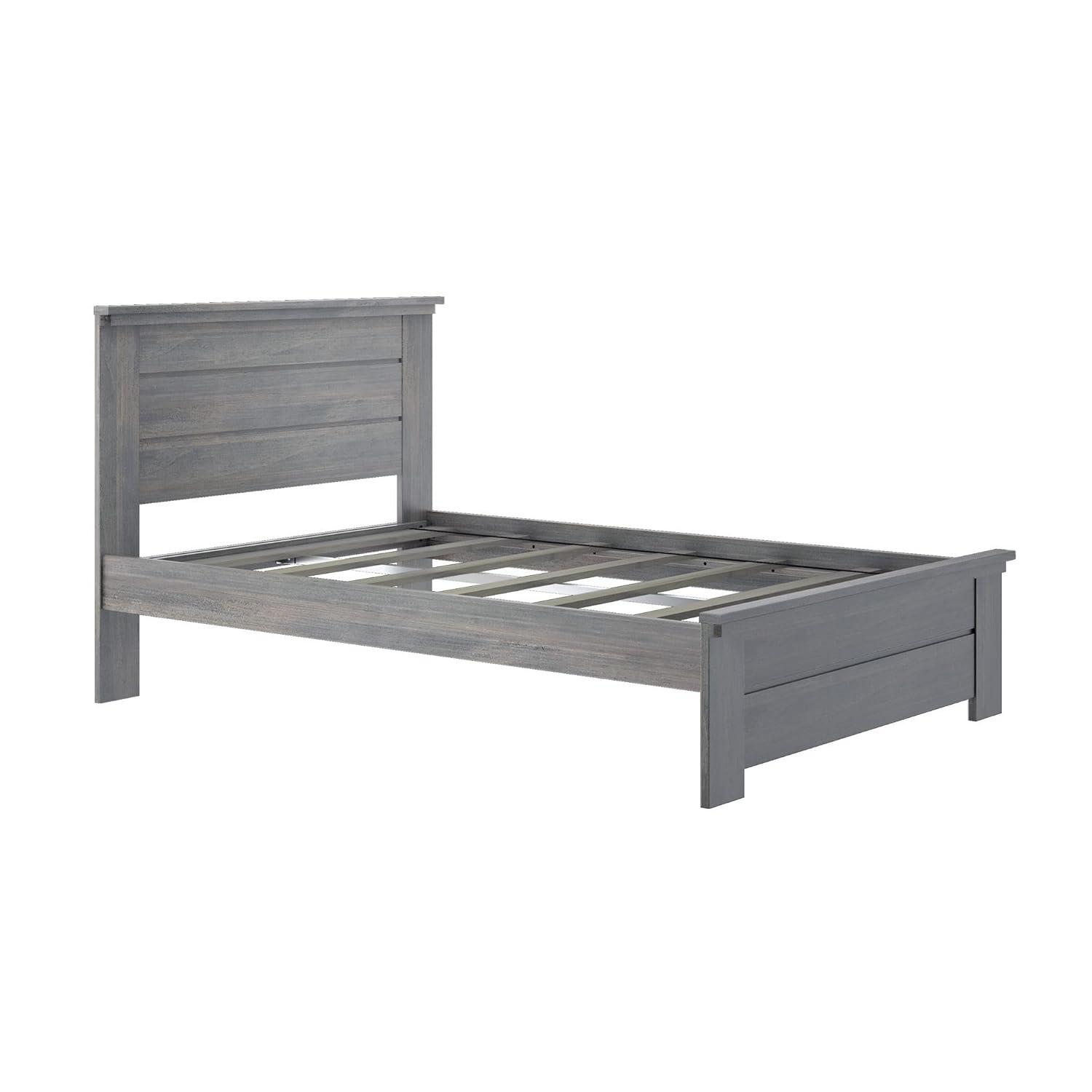 Plank+Beam Farmhouse Full Size Bed Frame with Headboard, Solid Wood Platform Bed